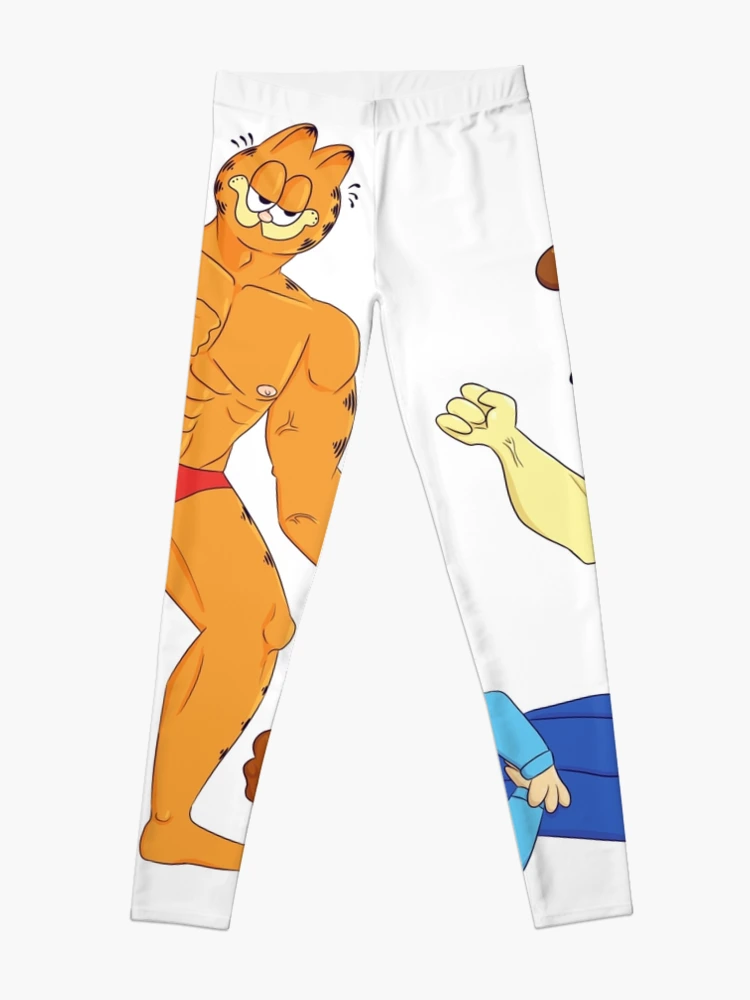 Buff Garfield and Buff Odie Beating up Jon Leggings for Sale by aniix5