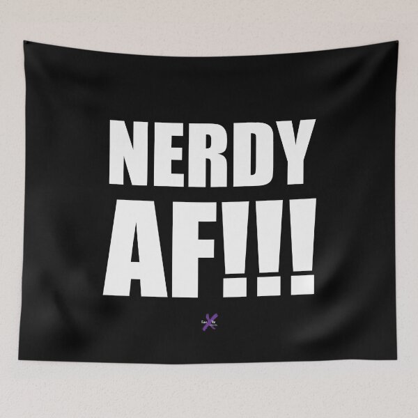 Item preview, AF SERIES - "NERDY AF!!!" Design designed and sold by TeamXtra.