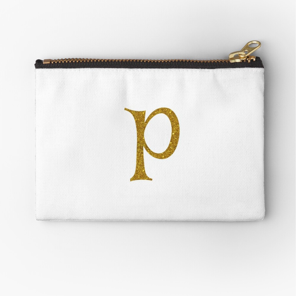 Golden Initial Wristlet Wallet - D