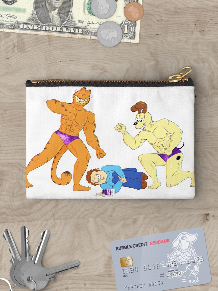 Buff Garfield and Buff Odie Beating up Jon Chromatic Abberation Leggings  for Sale by aniix5