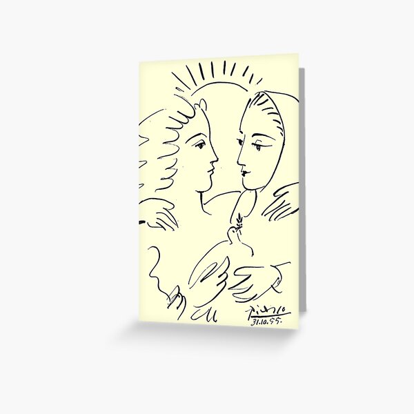 Item preview,  DOVE of PEACE : Vintage 1955 Young Girls Friendship Print designed and sold by posterbobs.