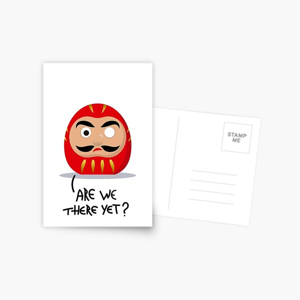 Restless Daruma - Are we there yet? Postcard