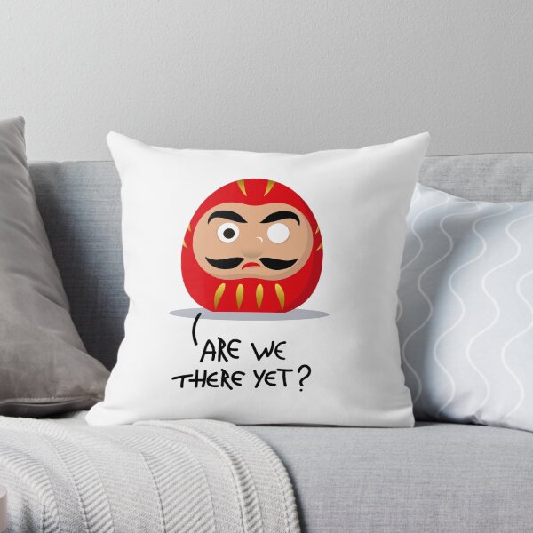 Restless Daruma - Are we there yet? Throw Pillow