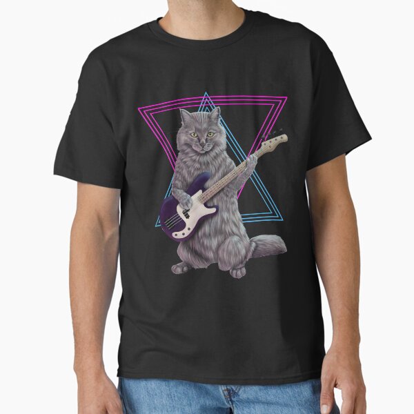 Artikel-Vorschau von Bass Cat - Rockband-Kätzchen, das Bassgitarre spielt, designt und verkauft von Mehu.