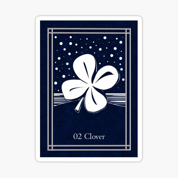 Item preview, Blue Night Lenormand: clover designed and sold by Adriana Juarez.