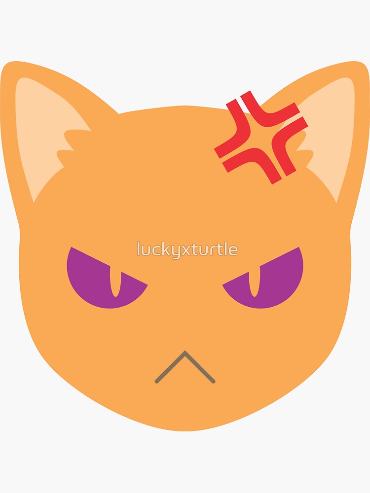 "angry cat" Sticker by luckyxturtle | Redbubble