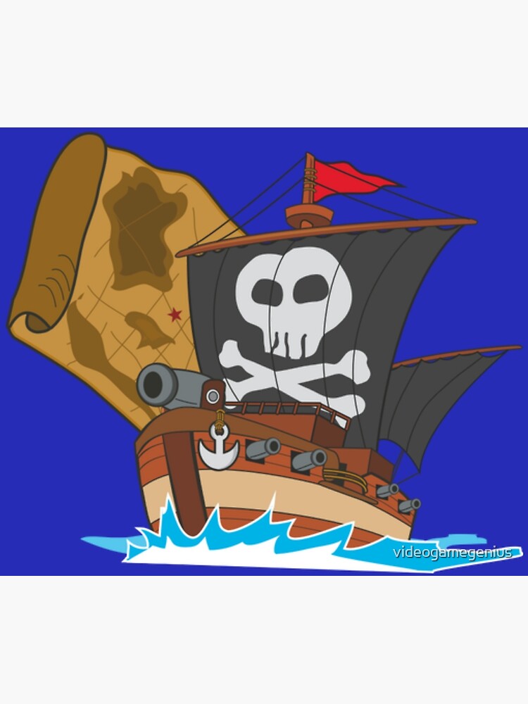 Pirate Ship With Map Poster For Sale By Videogamegenius Redbubble   Flat,750x,075,f Pad,750x1000,f8f8f8.u7 