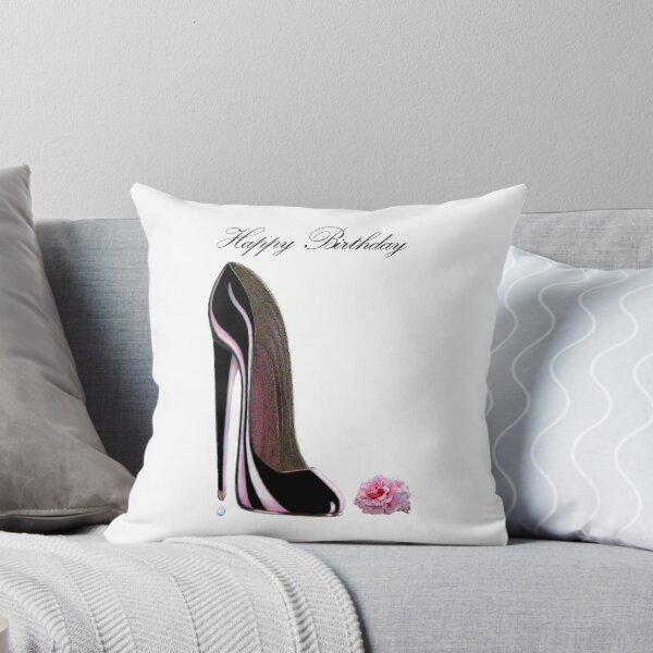Item preview, Happy Birthday Black Stiletto Shoe and Rose  designed and sold by ckeenart.