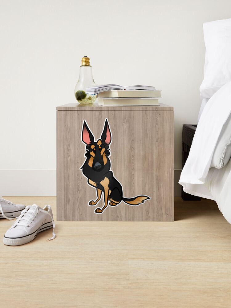 Alternate view of Black and Tan Shepherd Sticker