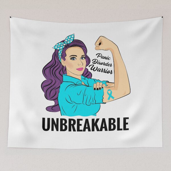 Item preview, Panic Disorder Warrior Unbreakable Awareness designed and sold by ZNOVANNA.
