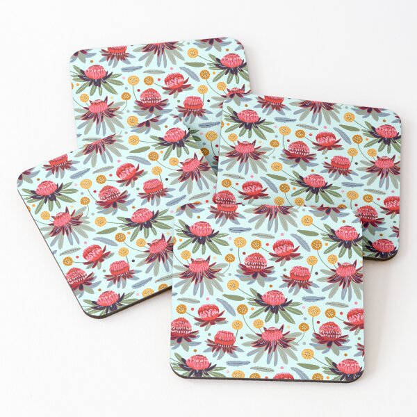 Item preview, Waratahs and Craspedia (Mint)  designed and sold by TigaTiga.