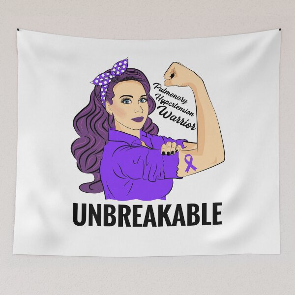 Item preview, Pulmonary Hypertension Warrior Unbreakable PH Awareness designed and sold by ZNOVANNA.