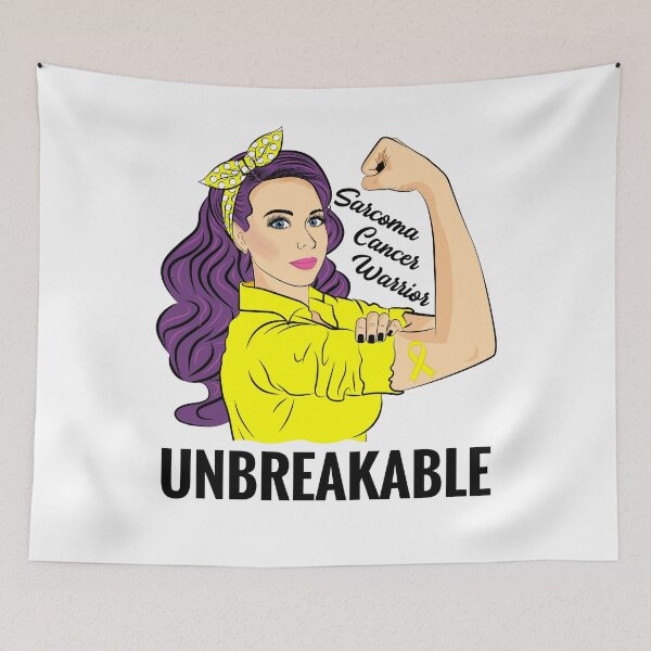 Item preview, Sarcoma Cancer Warrior Unbreakable Awareness designed and sold by ZNOVANNA.