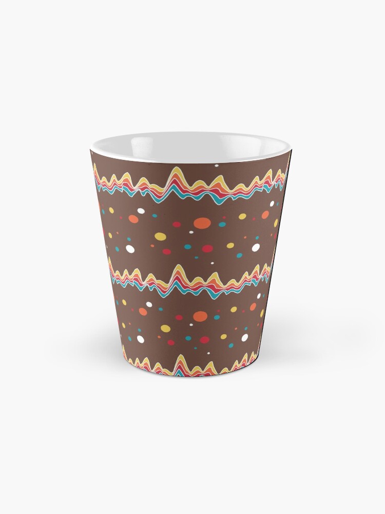 Alternate view of rainbow ecg and colorful confetti on chocolate Mug