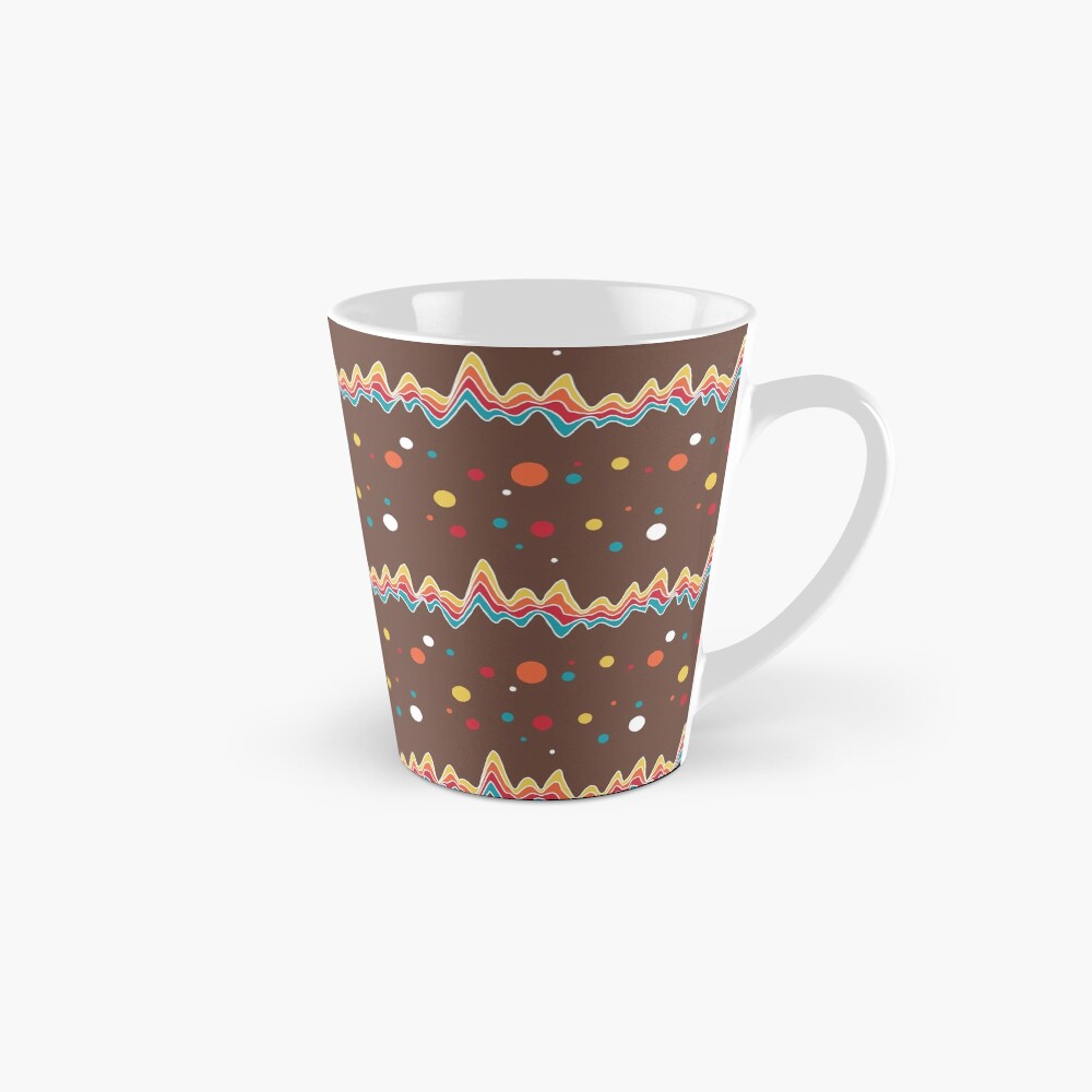 rainbow ecg and colorful confetti on chocolate Mug
