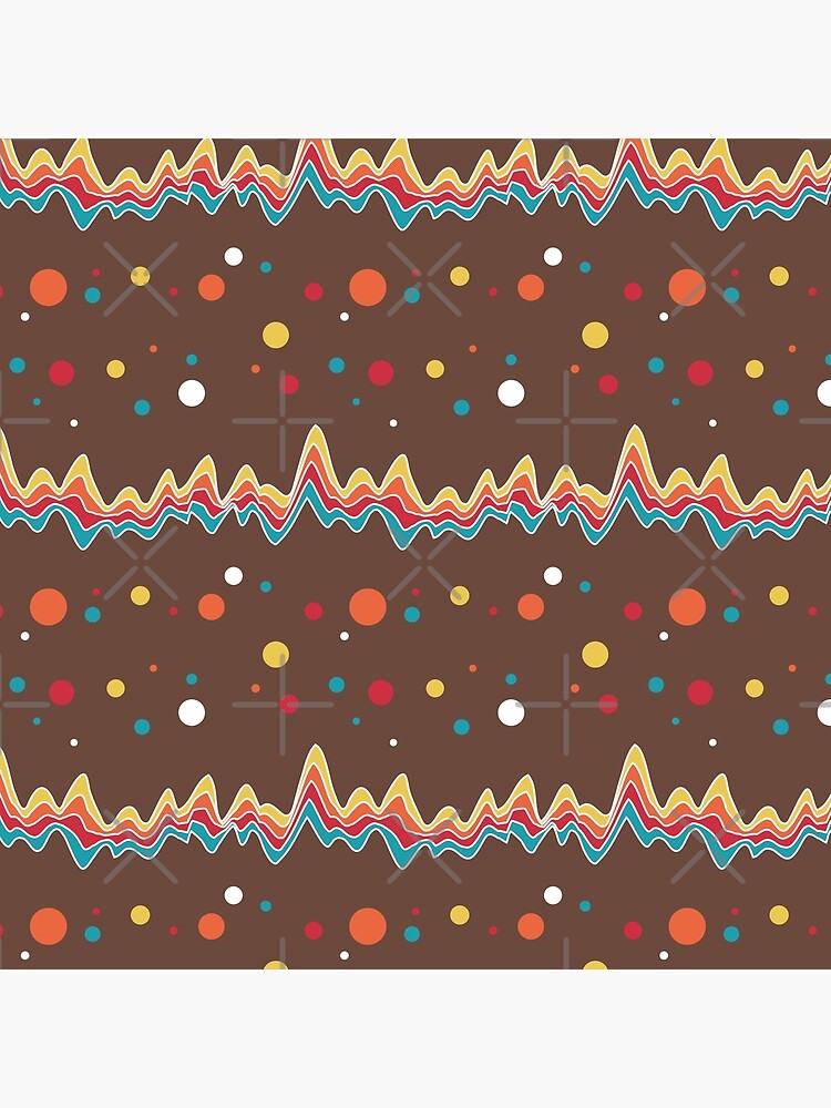 rainbow ecg and colorful confetti on chocolate by nobelbunt