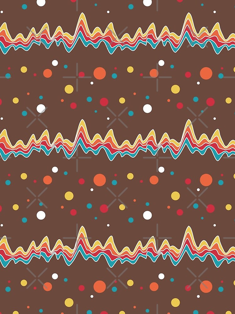 rainbow ecg and colorful confetti on chocolate by nobelbunt
