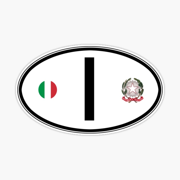 Italy Oval Country Code Decal Sticker for Sale by rogue-design