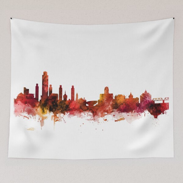Aperçu de l'œuvre Albany New York Skyline créée et vendue par ArtPrints.