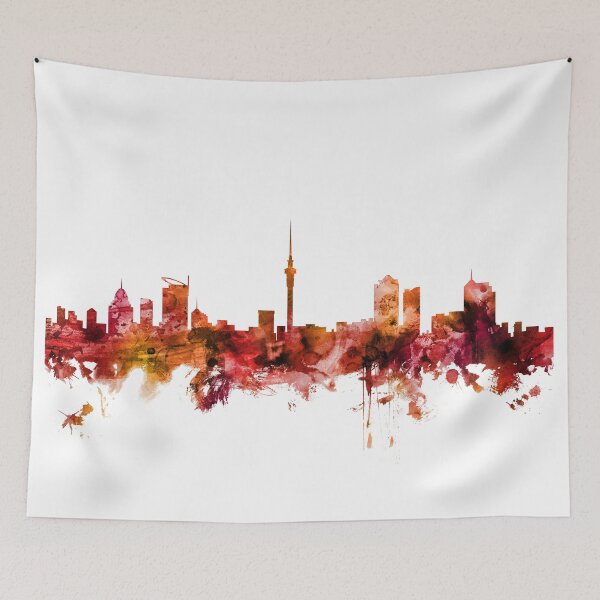 Item preview, Auckland New Zealand Skyline designed and sold by ArtPrints.