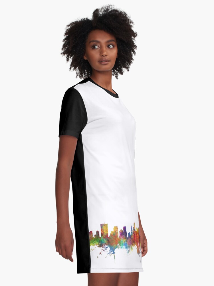 Alternate view of Memphis Tennessee Skyline Graphic T-Shirt Dress