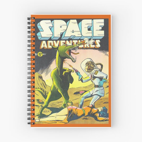 Item preview, VINTAGE SCI-FI: Space Adventures - Space Battle with Alien Creature, Vintage Science Fiction Illustration Graphic designed and sold by 12thStFactory.