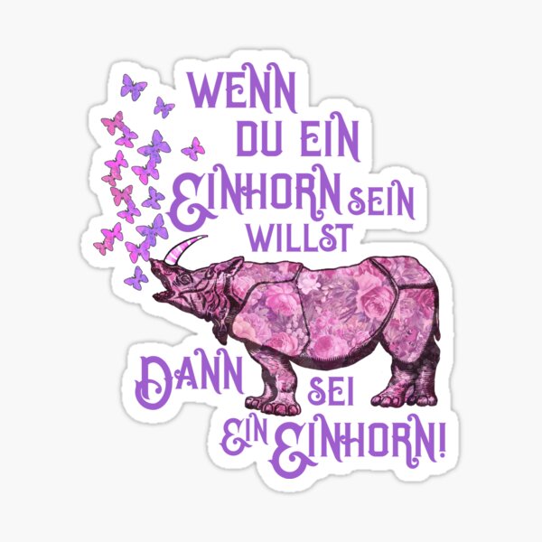 Rhino Unicorn Motivation Humor Sticker