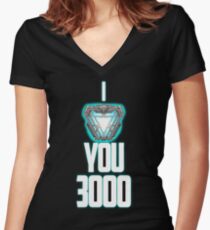 Ich liebe dich 3000 Tailliertes T-Shirt mit V-Ausschnitt