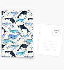 Wale, Orcas und Narwale Postkarten