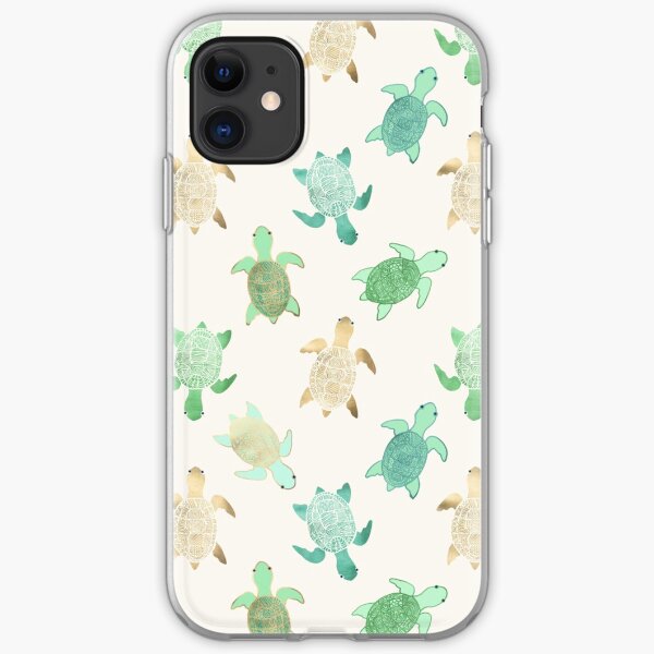 Gilded Jade & Mint Turtles iPhone Soft Case