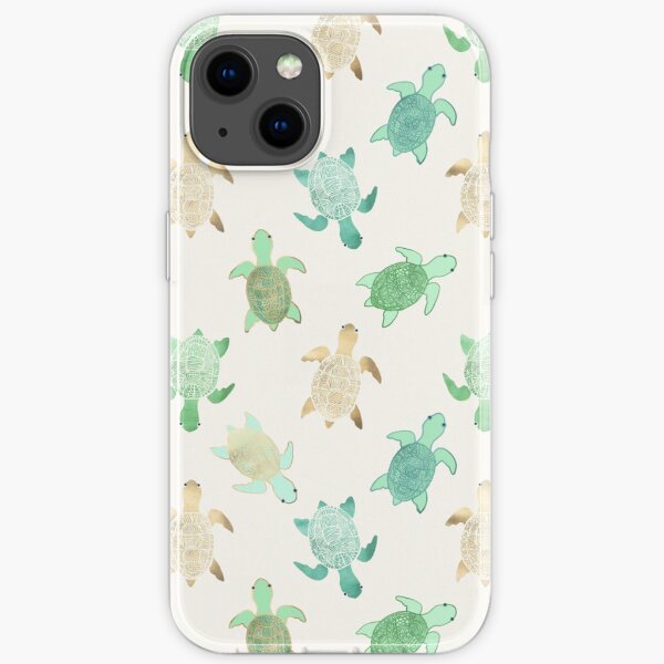 Gilded Jade & Mint Turtles iPhone Soft Case