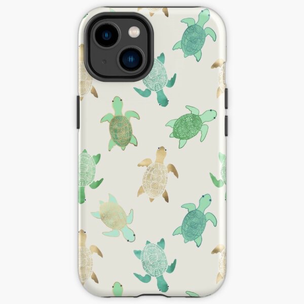 Gilded Jade & Mint Turtles iPhone Tough Case