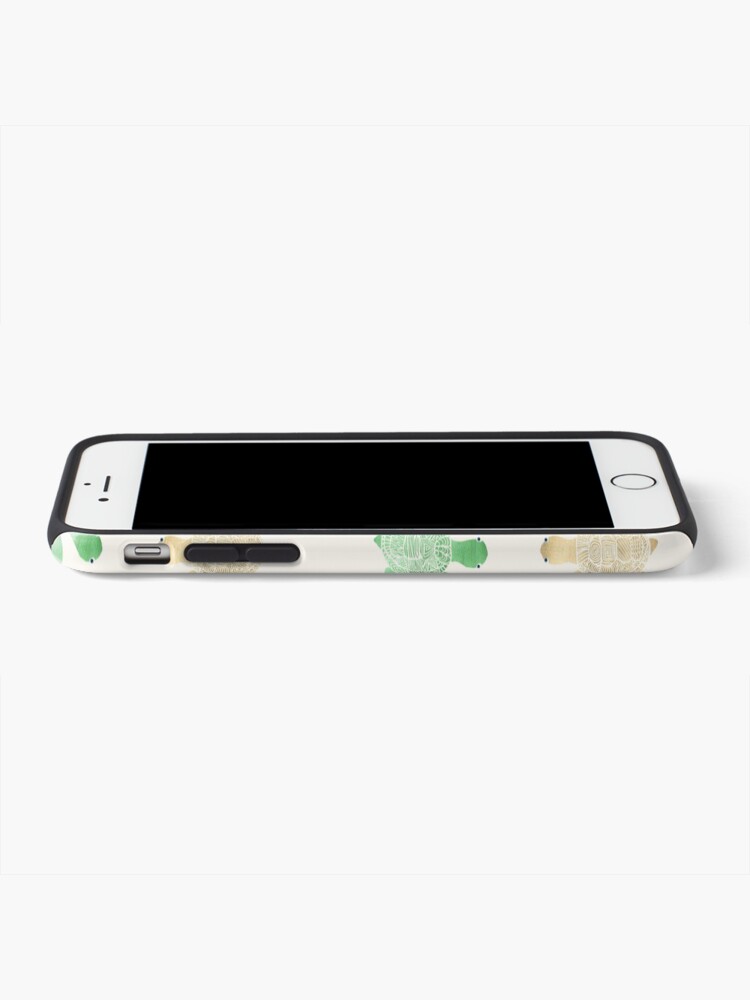 Alternate view of Gilded Jade & Mint Turtles iPhone Case & Cover