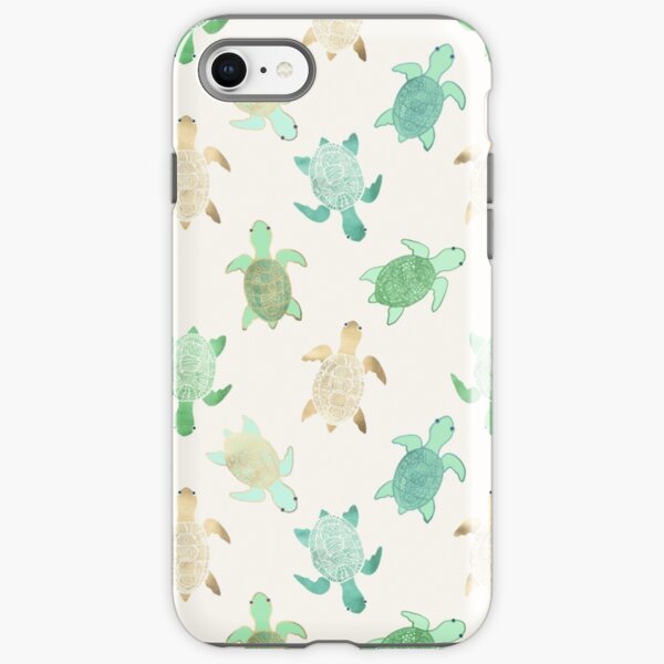 Gilded Jade & Mint Turtles iPhone Tough Case