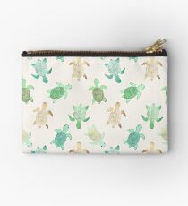 Gilded Jade & Mint Turtles Zipper Pouch