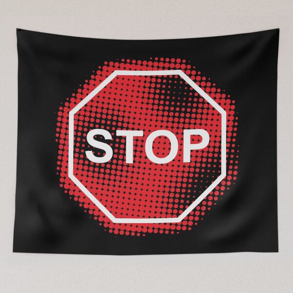 Item preview, Halftone Stop Sign designed and sold by Zethinova.
