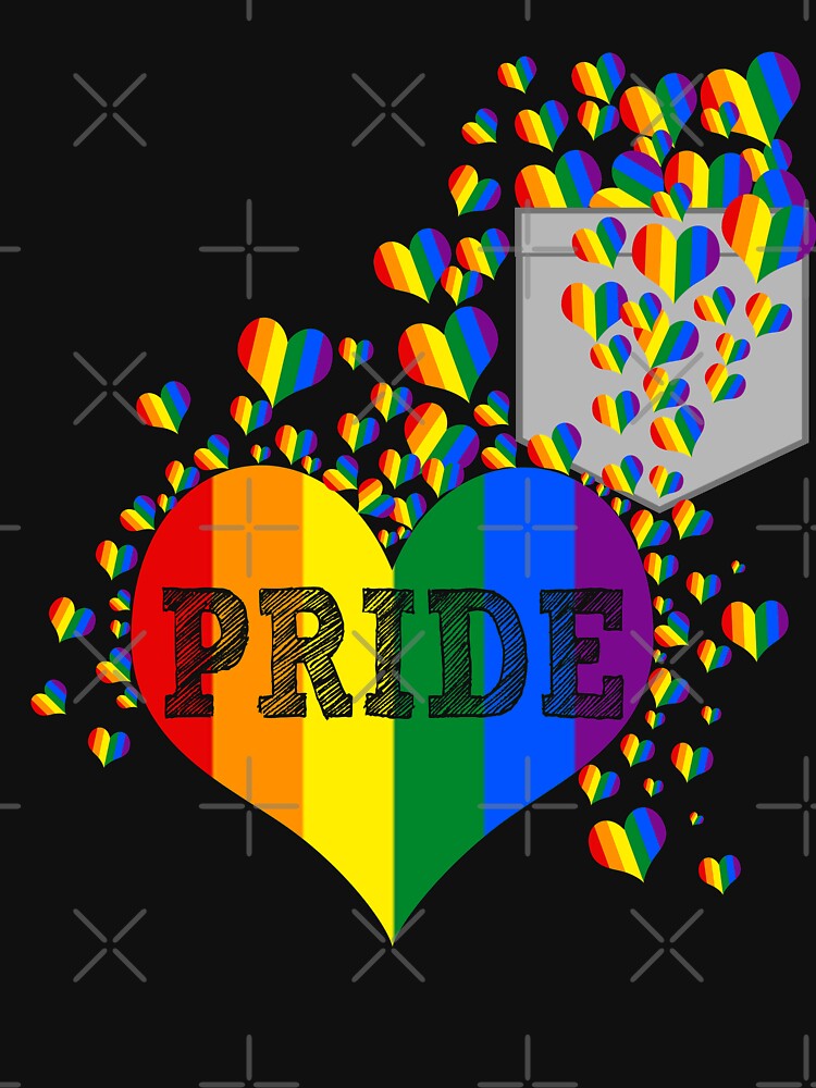 "Pride LGBTQ Community Pride Month Design Heart LGBTQ Color" T-shirt by