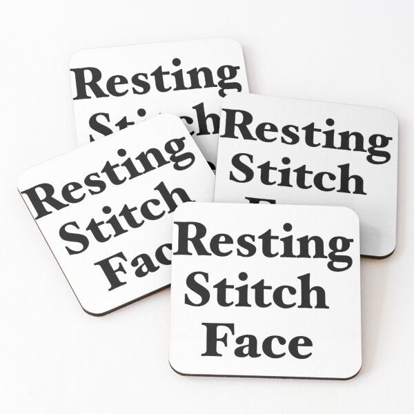 Item preview, Resting stitch face in black designed and sold by Asrais.
