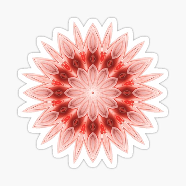 Flamingo Print Mandala Sticker