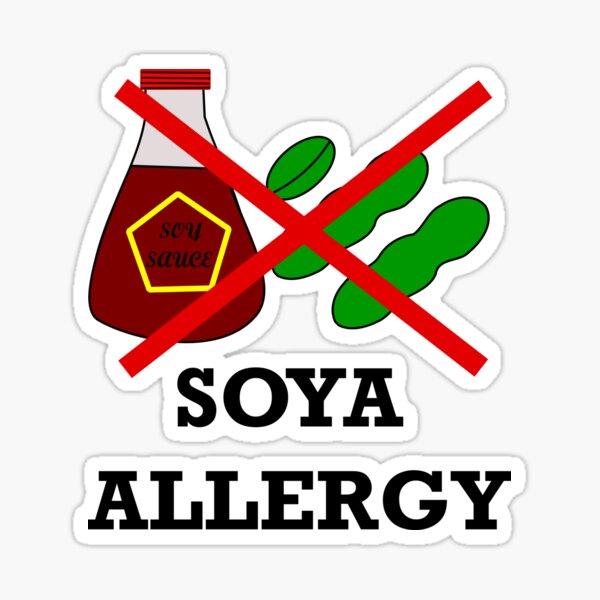 "Soya allergy,soy allergy" Sticker by martisanne Redbubble