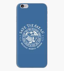 Speichern Sie das Meer - halten Sie das Meer plastisch - Schildkrötenstrandszene iPhone-Hülle & Cover