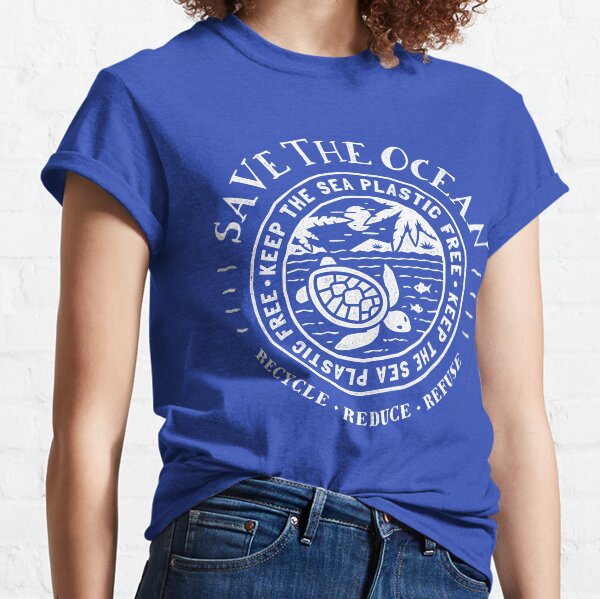 Item preview, Save The Ocean - Keep the Sea Plastic Free - Turtle Beach Scene designed and sold by Bangtees.