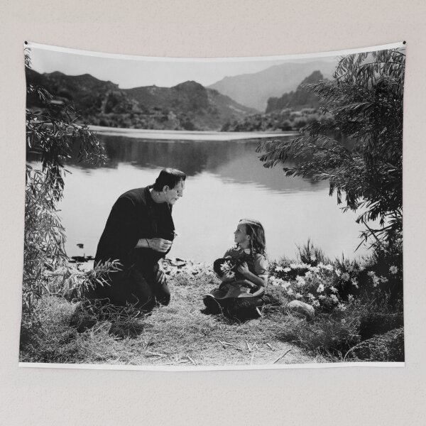Item preview, Boris Karloff as Frankenstein By The Lake With Little Girl  designed and sold by BritishYank.