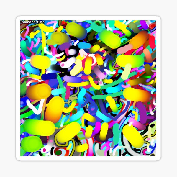 Cryptic glow arrival (digital artwork) Sticker