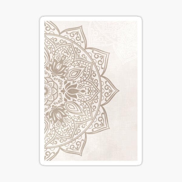 Beige Taupe Mandala right side - 1 of 2 Sticker