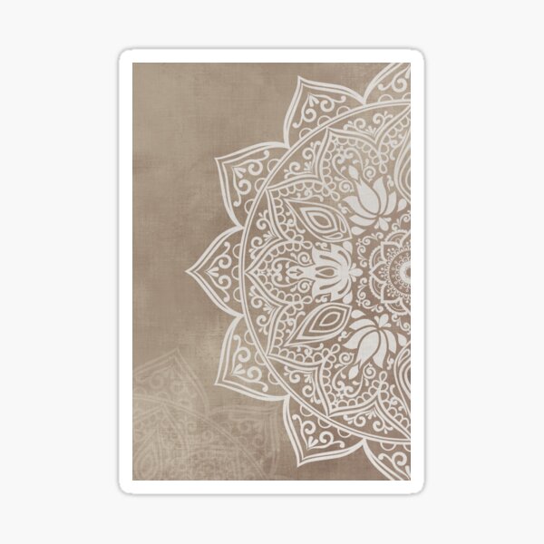 Beige Taupe Mandala left side - 1 of 2 Sticker