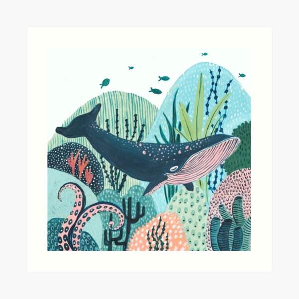 Blue Whale Art Print