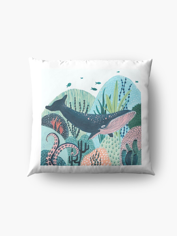 Alternate view of Blue Whale Floor Pillow