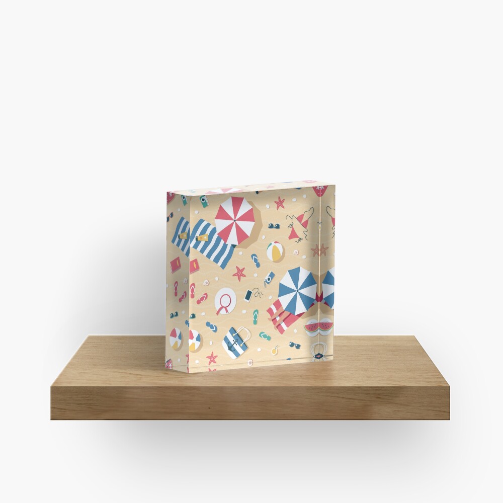 Summer Beach Acrylic Block