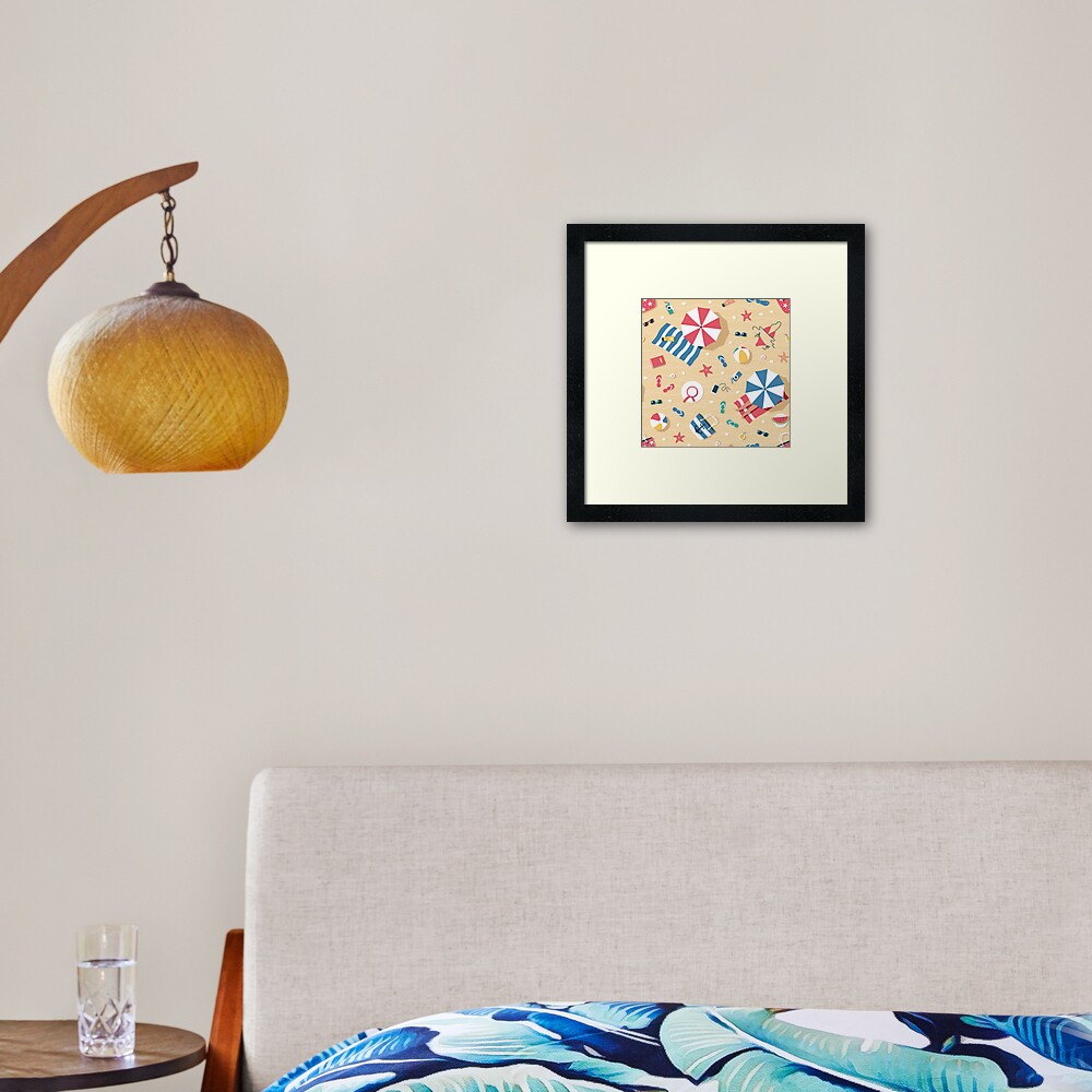 Summer Beach Framed Art Print